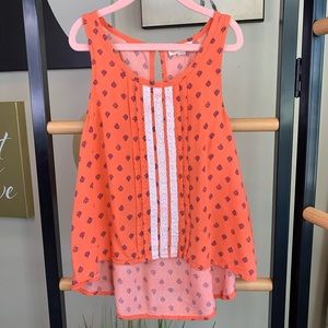 Girls size 8/10 coral tank